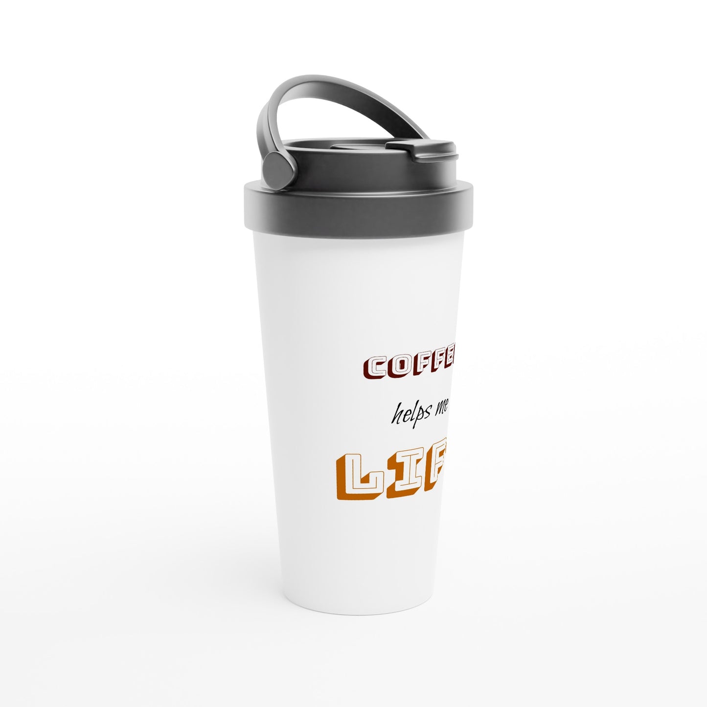 Coffee Helps Me Lift Travel Mug